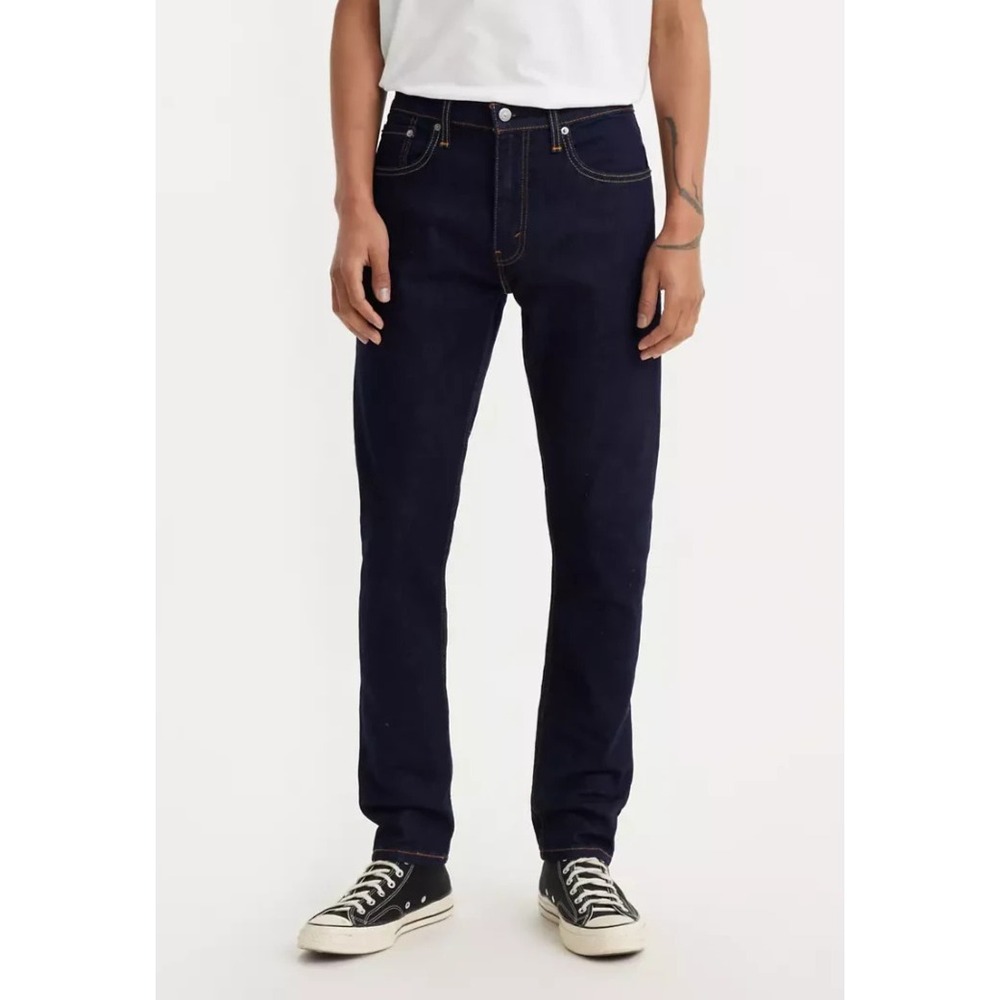 Levi's 512 Slim Taper Mens Jeans Dark Wash Indigo Stretch Denim 34 x 34 5 Pocket